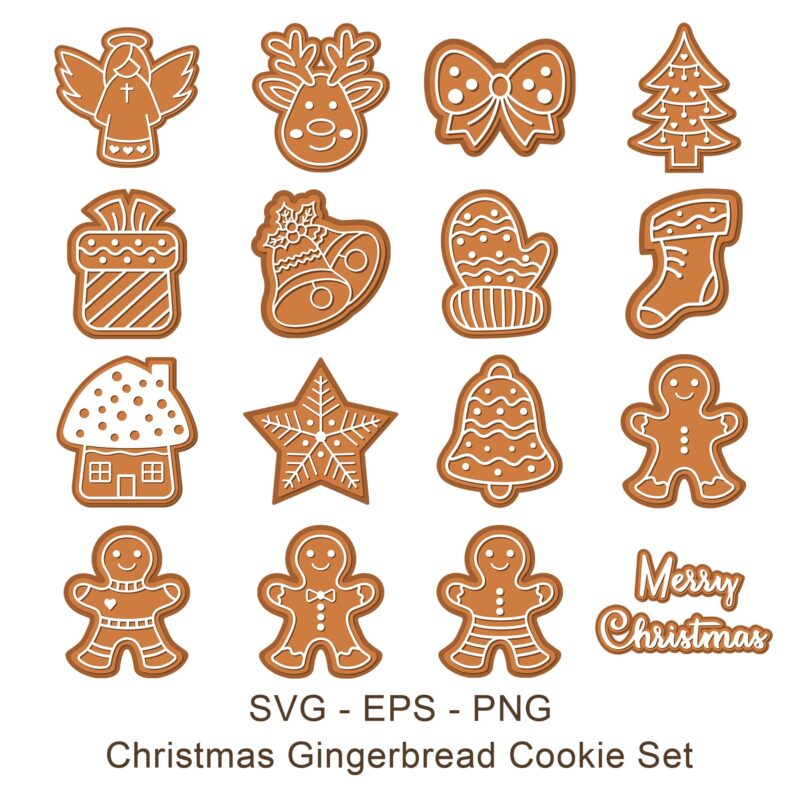 Christmas Gingerbread Cookie Set