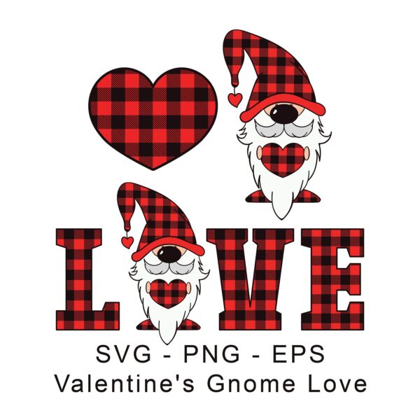 Patriotic Love Gnome SVG & Clipart