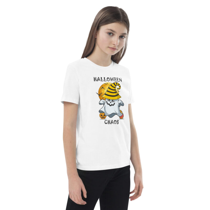 "Halloween Chaos" Cute Ghost Organic cotton kids t-shirt - Image 3