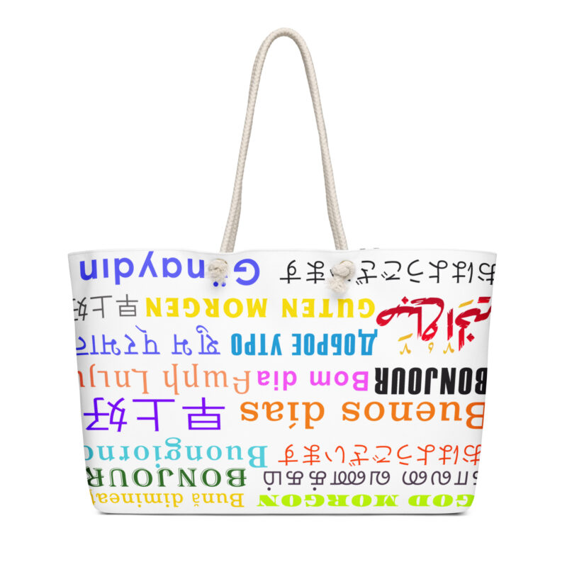 Good Morning Multilingual Oversized weekender bag - Image 4