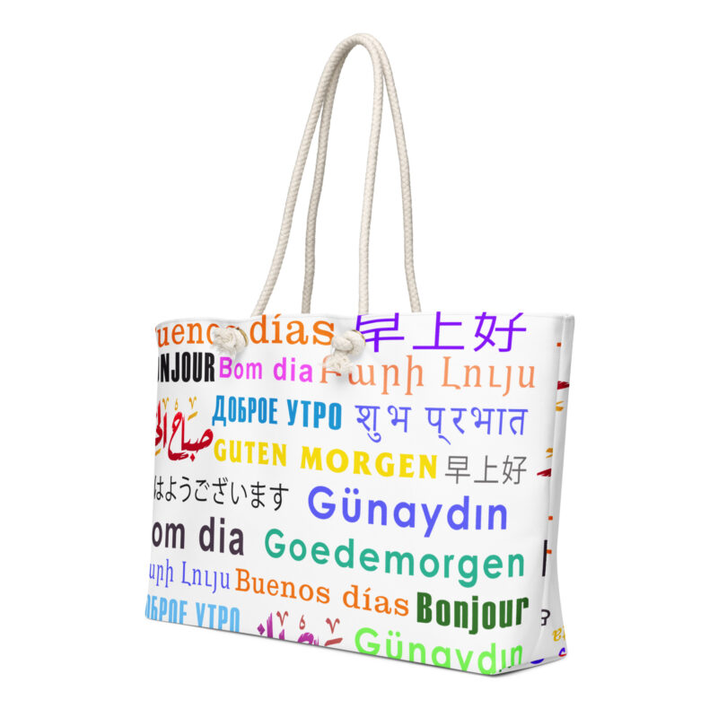Good Morning Multilingual Oversized weekender bag - Image 2