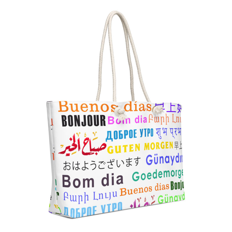 Good Morning Multilingual Oversized weekender bag - Image 3